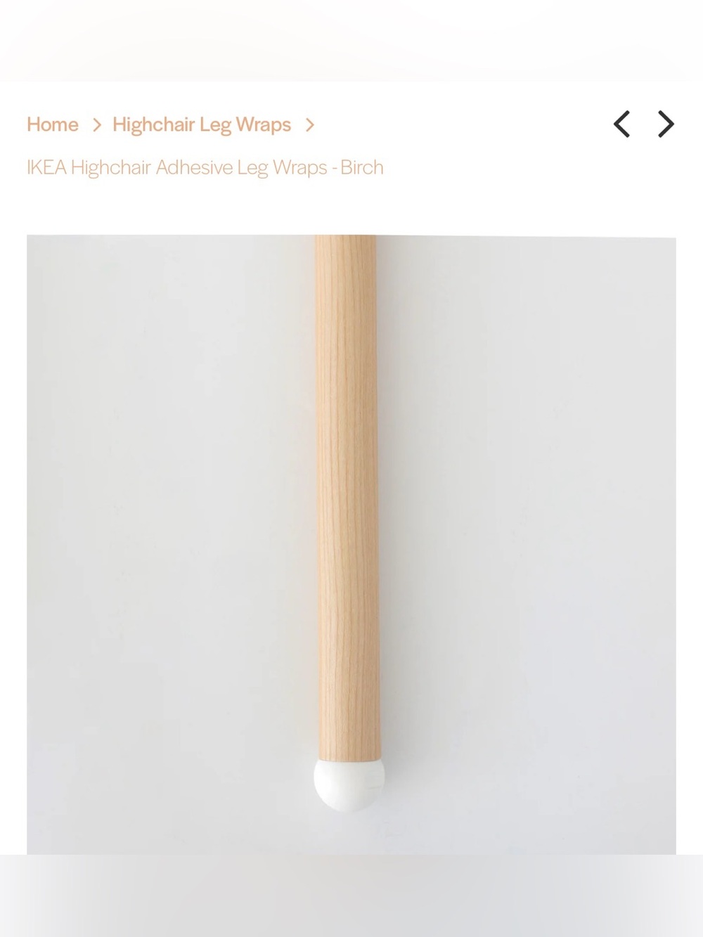 NWT Yeah Baby Goods Birch Highchair Adhesive Leg Wraps for Ikea High Chair